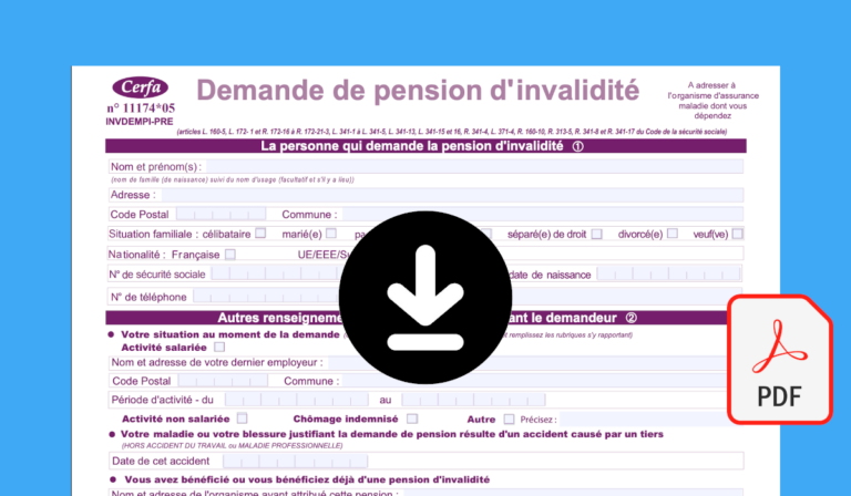 Formulaire de demande d'invalidité par le médecin traitant - Service social